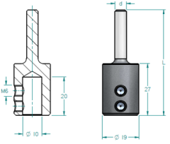 Переходник WPW TA10002 для сверла присадочного на круглый хвостовик 12