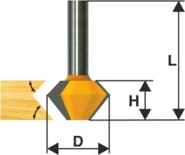 Фреза кром конусная ф38,1х22,2мм 22,5° хв 12м Энкор 10642