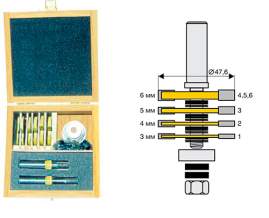 Набор фрез кром фальцевых 6шт 2хв 12мм Энкор 10593