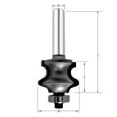 Фреза молдинговая 2 D=25.4x19x61.5 S=8 PROCUT 761.212519