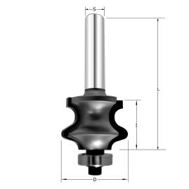 Фреза молдинговая 2 D=25.4x19x61.5 S=8 PROCUT 761.212519