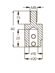 Патрон WPW TM08101R присадочный правый для NOTTMEYER D20 L40