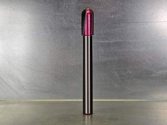 Фреза пазовая круглый нос (пальчиковая) Z=2 R=3 D=6x20x80 S=8 PROCUT 111801LP (L1-80 мм, L2-20 мм, D1-6 мм, D2-8 мм)