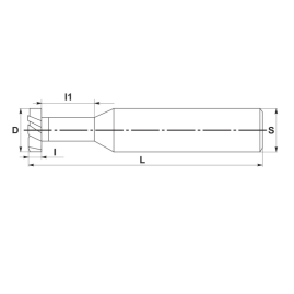 Фреза T-образная 12х3 по металлу DJTOL GT4-12x3