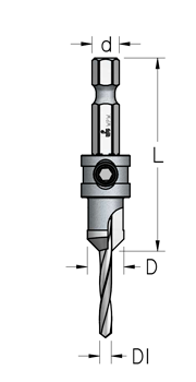 Зенковка оправка WP HS04004S HSS коническая D12,7 сверло 4 универсальная спираль S хвостовик HEX1/4