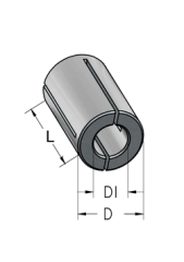 Втулка цанга WPW T127048 переходная с D12,7 на d4,8 L25 тип B