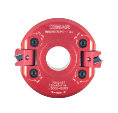Фреза насадная Dimar 7340151 фаска угловая установки 7,5 гр D120x40 Z2 диапазон -45,0º to +45,0º сменные ножи посадка 30