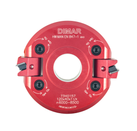 Фреза насадная Dimar 7340151 фаска угловая установки 7,5 гр D120x40 Z2 диапазон -45,0º to +45,0º сменные ножи посадка 30