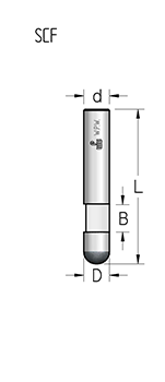 Фреза WPW SCF2633 обгонная для триммера D6 B9,5 Z1 хвостовик 6 (L1-38 мм, L2-9.5 мм, D1-6 мм, D2-6 мм)