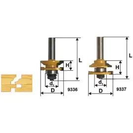 Набор фрез комбинированных рамочных, хвостовик 12 мм, 2 штуки Энкор 46535