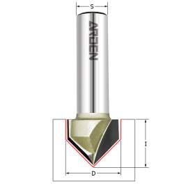 Фреза пазовая c углом 120гр. D=19.05x12x50 S=8 ARDEN 200841-1