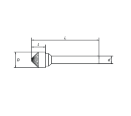 Борфреза коническая 90° K 20х14 M06 насечка по алюминию RODMIX 3020140603
