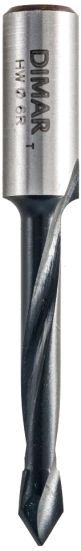 Сверло Dimar 2016517 сквозное левое D7x25 L57,5 хвостовик 10x25 присадка (L1-57.5 мм, L2- мм, D1-7 мм, D2-10 мм)