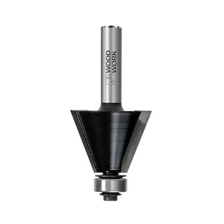 Фреза фасочная с подшипником угол=45° D=30.2 L=55 S=8mm 936.3045.08 Woodwork (L1-55 мм, L2- мм, D1-30.2 мм, D2-8 мм)