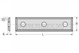 Нож Dimar 3107350 твердый сплав 50x12x1,7