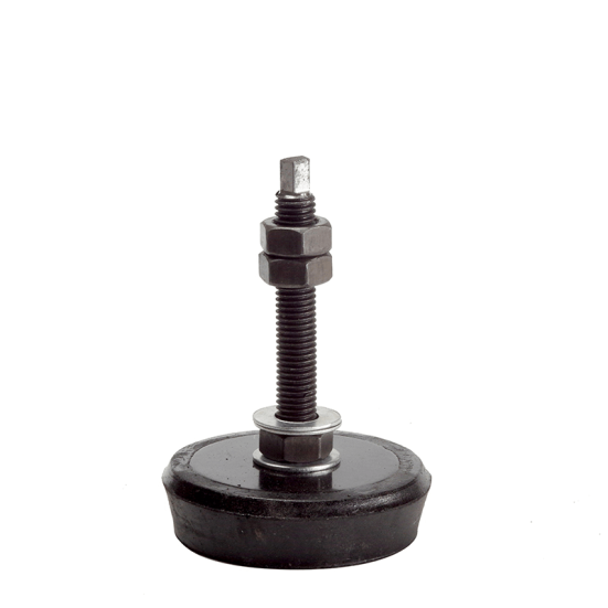 Опора регулируемая D=76 M12 нагрузка 1300N с гайками и шайбами, 4 шт.