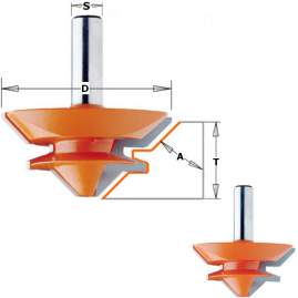 Фреза концевая CMT для соединения 90/180 градусов Т=9-18мм S=8 D=44,5 955.009.11
