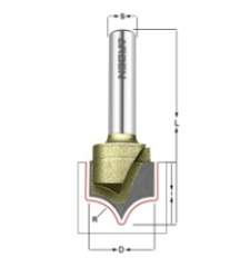 Фреза скругление R=12.7 D=25.4x19.05x55 S=8 ARDEN 225861