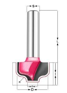 Фреза Гусёк R=3.175 Z=2 D=25.4x11.11x40 d1=9.5 S=12 PROCUT 210251P (L1-40 мм, L2-11.1 мм, D1-25.4 мм, D2-12 мм)