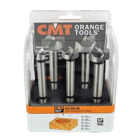 Комплект 5 сверел чашечных (бокс) TCT S=10 D=15-20-25-30-35 L=90 RH CMT 512.001.01 (L1- мм, L2- мм, D1- мм, D2- мм)