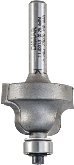 Фреза Dimar 1130013 фаска римская R4 D25,4x15,9 L54 подшипник, хвостовик 6 (L1-54 мм, L2-15.9 мм, D1-25.4 мм, D2-6 мм)