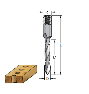 Сверло D7 сквозное правое L57,5 WPW DDT07577 присадка хвостовик 10мм