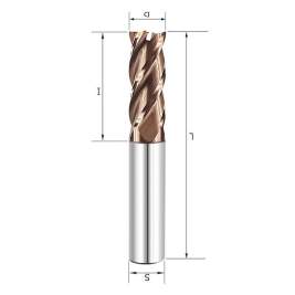Фреза спиральная по стали Z4 D=10x25x75 S=10 Rotis 143.1025751SL