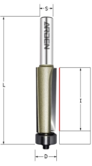 Фреза обгонная (нижний подшипник) Z2 D=6.35x19x76 S=12 ARDEN 151206