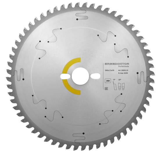 Пила портативная SAGEDOKTOR 260x2.5x1.8x30x60Z CBD-M5 PortaGrade Wood Pinholes 2609110 Yellow P2109