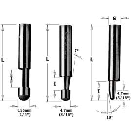 СМТ Фреза кромочная монолитная Z1 S=6 D=6X9.5X39 742.095.11