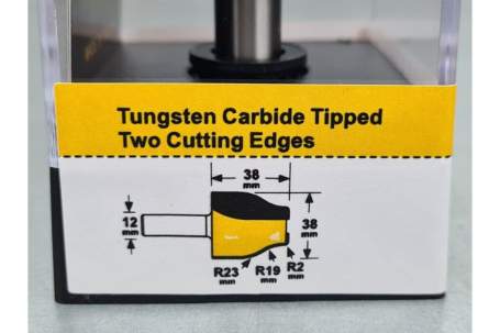 Фреза профильная для плинтусов D=38x38x75 S=12 ARDEN 403215A (L1-75 мм, L2-38 мм, D1-38 мм, D2-12 мм)