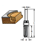 Фреза WPW P3FU1192 пазовая чистовая стружка ВВЕРХ Z3 D19 B10 L81 хвостовик 12