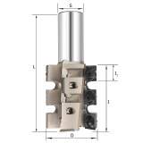 Фреза обгонная со сменными ножами (14x14x2) D=50x60х110 S=20 Rotis 141506020 (L1-110 мм, L2-60 мм, D1-50 мм, D2-20 мм)