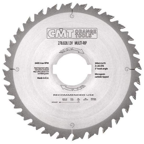 Диск пильный 300x30x3,2/2,2 18° 10° ATB Z=28 CMT 278.028.12M