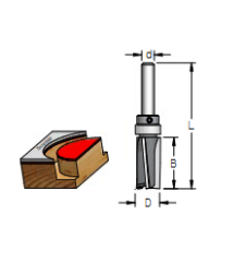 Фреза WPW P3FS2103 пазовая чистовая стружка ВНИЗ Z3 D9,5 B12 L50 хвостовик 6