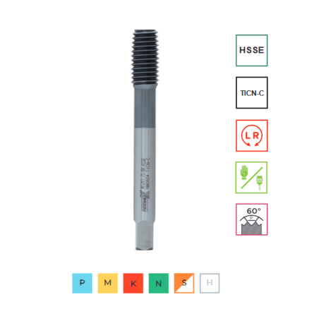 Метчик-раскатник M20х2,5 (HSS-E + TICN-C),ISO, 6H,R RODMIX 1610200250