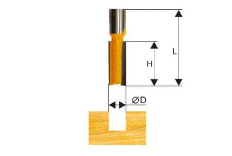 Фреза пазовая прямая ф6х16мм хв. 8мм Энкор 46010 (L1-48 мм, L2-16 мм, D1-6 мм, D2- мм)