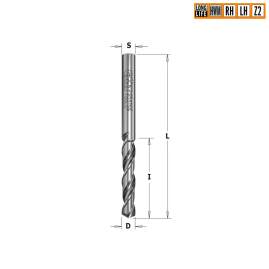 Сверло HWM для присадочного станка 3,5x27x55 Z=2 S=3,5 RH CMT 363.035.11