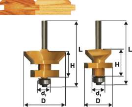 Набор фрез для изготовления вагонки, хвостовик 8 мм, 2 штуки Энкор 46520