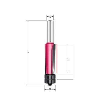 Фреза обгонная кромочная (двойной нижний подшипник) Z=2 D=9.5x30x70 S=6 PROCUT 151621P (L1-70 мм, L2-30 мм, D1-9.5 мм, D2-6 мм)