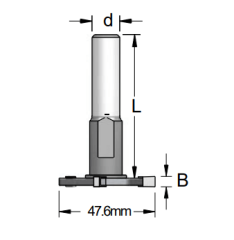 Фреза WPW NU04005 дисковая Z3 паз 4 D47,6 оправка крепл с торца хвостовик 8