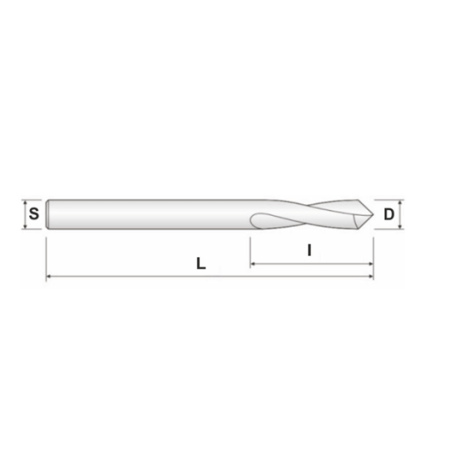 Сверло центровочное твердосплавное 120° DJTOL DXZ060-120