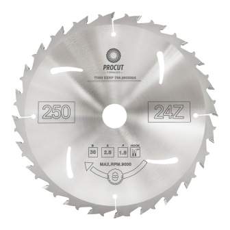Пила для продольного пиления по древесине с защитой от отдачи 300x30x3.2/2.2 Z=24 PROCUT 736.3003024