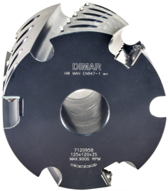 Фрезы комплект 4 шт. насадные Dimar 7120941 паз 3-18x32 мм D125 Z4 посадка 30