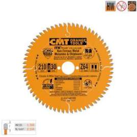 Диск пильный по алюминию 210x1.8/1.2x30 Z64 TCG NEG -6° CMT 276.210.64M