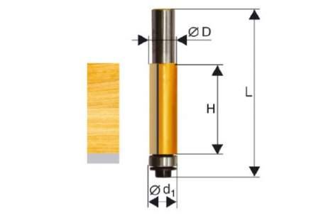 Фреза кромочная прямая ф22,2х26мм хв. 12мм Энкор 46167 (L1-77 мм, L2-26 мм, D1-22.2 мм, D2- мм)