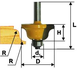 Фреза кром калевочная ф38,1х17мм R6,4мм хв 8мм Энкор 9263