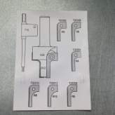 Набор "Фреза со сменными ножами скругление"  R=3,4,5,6,8,10 D=32.12x32x80 S=12 Rotis 1473222212