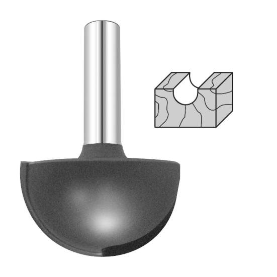 Фреза полукруг "Галтель" R=38 76x43x88 S=12 PROCUT 323.317611 323.317611 (L1-88 мм, L2-43 мм, D1-76 мм, D2-12 мм)