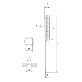 Метчик гаечный М10х1,5 (HSS-Е +TICN-С) M35, GH6 RODMIX 1615100150